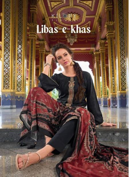 Libas E Khas By Kilory Printed Viscose Pashmina Dress Material Catalog